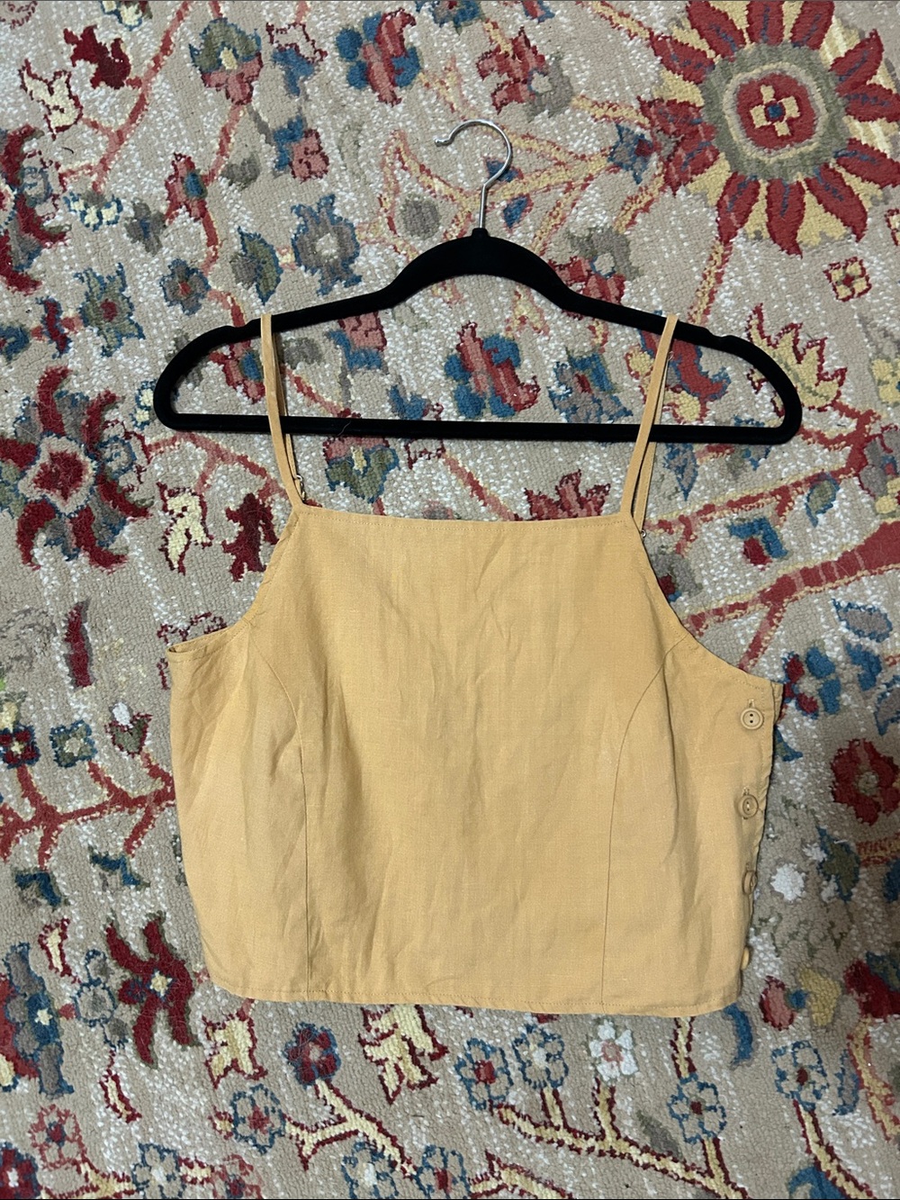 Mate The Label Linen Crop Top